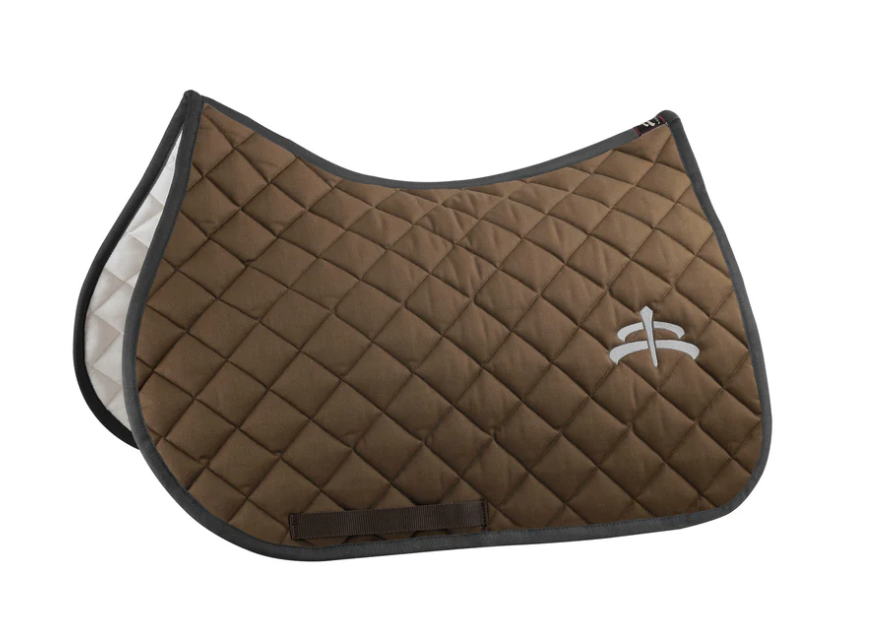 Makebe wadded saddle pad with logo